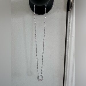 Montana Silversmith- Silver Twisted Chain Horseshoe Necklace